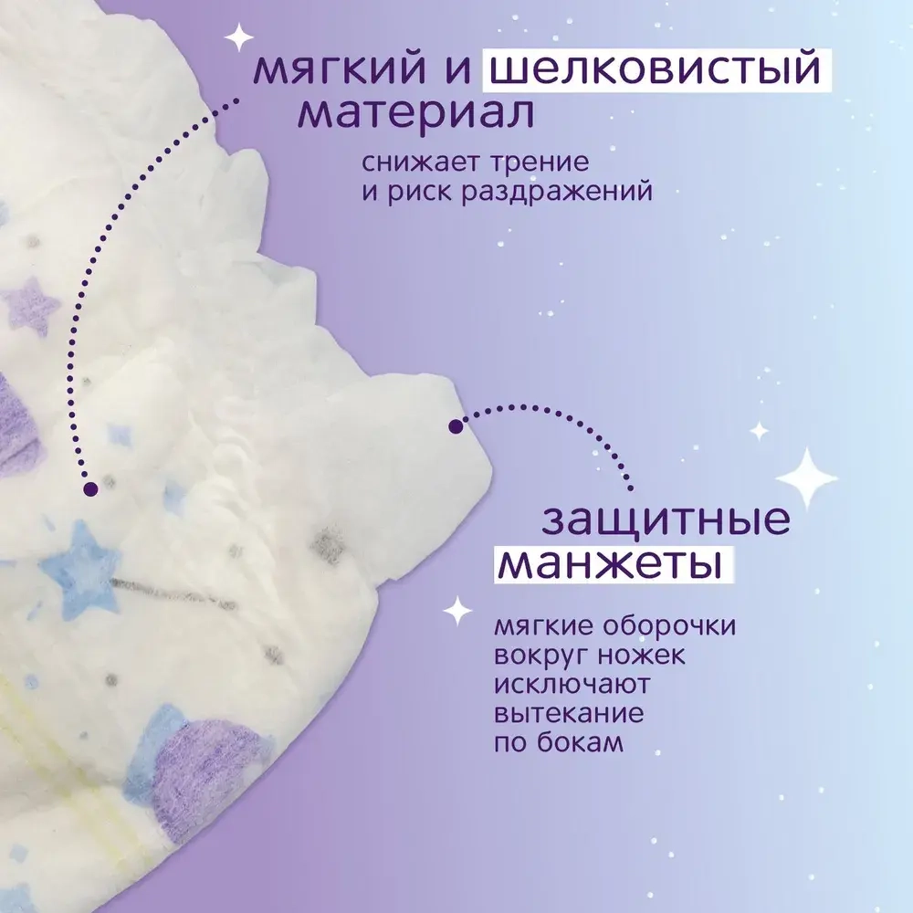 JOONIES Magic Night Подгузники-трусики, размер L (9-14 кг), 22 шт. Ночные