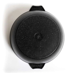 Кастрюля алюминий, антиприг, 5 л, с крыш, кругл, Мечта, Гранит black, 45802