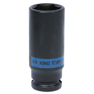 KING TONY (443524M) Головка торцевая ударная глубокая шестигранная 1/2", 24 мм