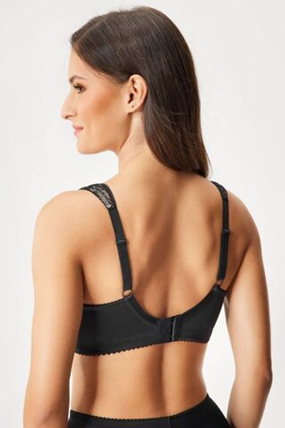 Бюстгальтер без каркасов Elegant (Размер: 100E) (Цвет: черный с бежевым)