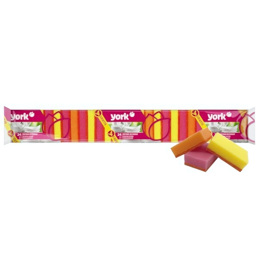 Губки для посуды Джамбо 24+4шт 8,5х5,5х2,5см YORK