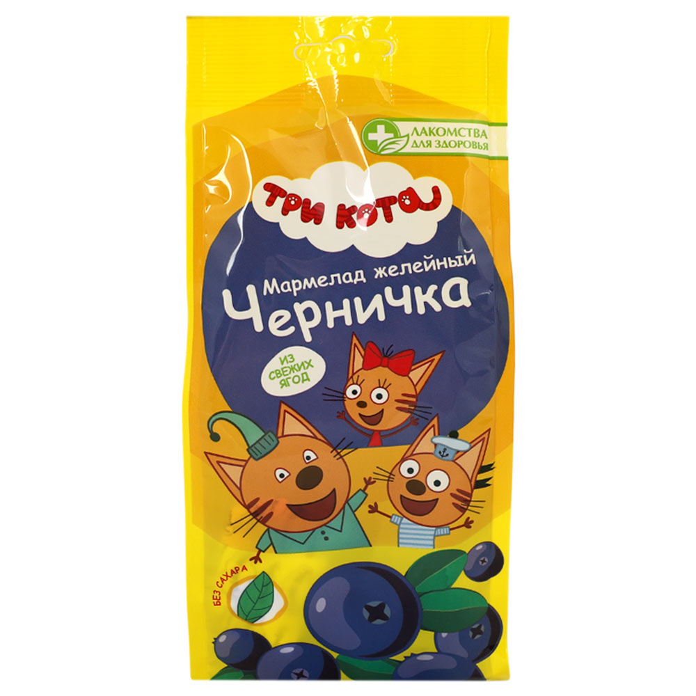 Мармелад Три Кота Черничка 105г Без Сахара NEW