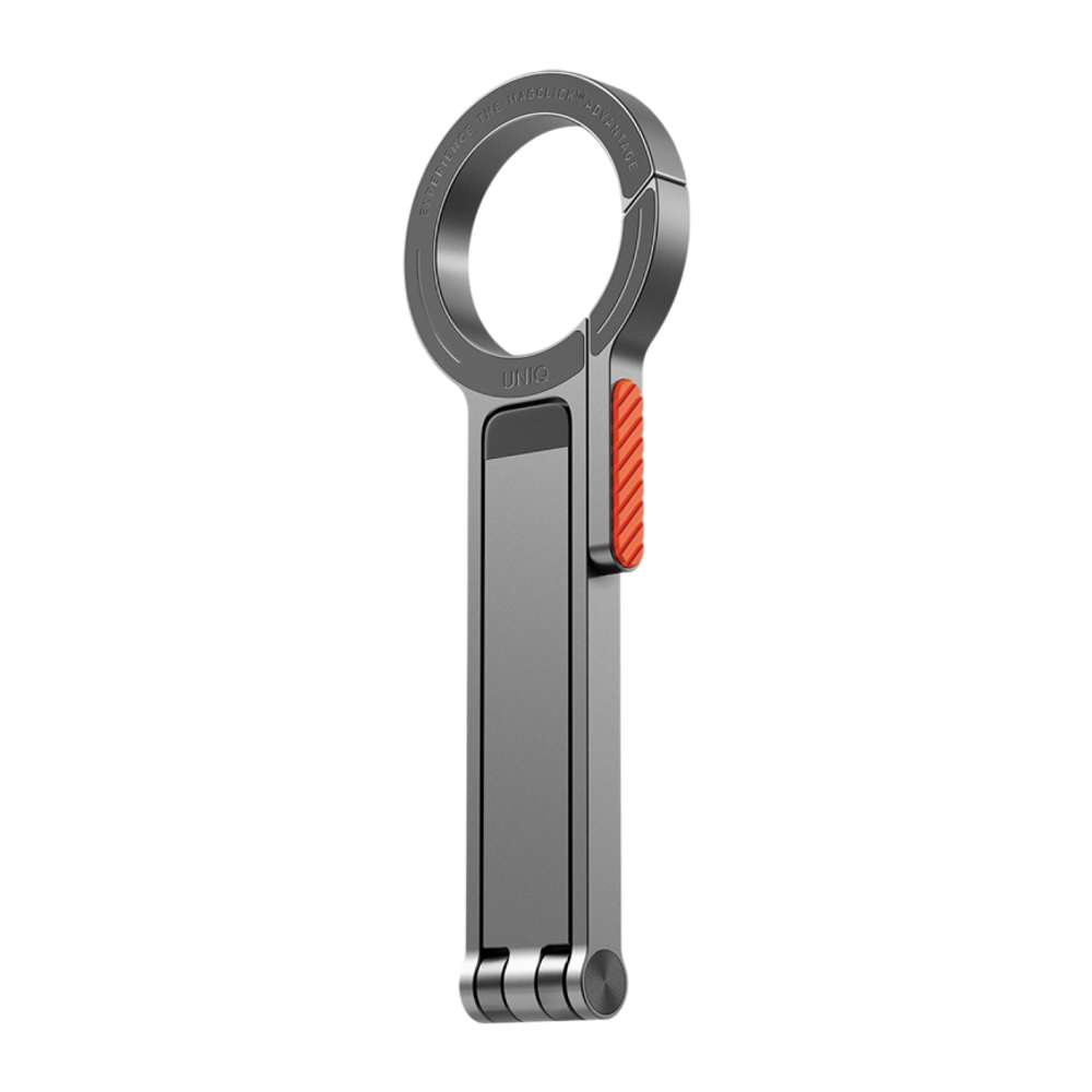Складная металлическая подставка-трипод MagSafe Uniq Arcus Подставка из алюминия с силиконовыми накладками и встроенным карабином