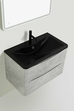 Раковина BelBagno 100 BB1000/455-LV-ART-ALR-NERO Черная матовая