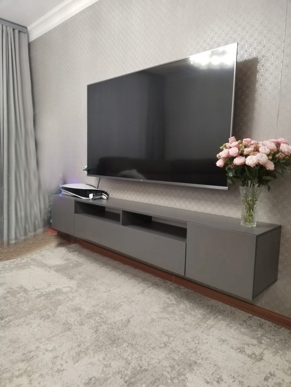 Тумба под ТВ «Денвер» Графит 200 см