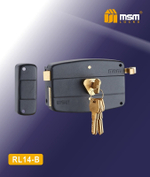 Замок накладной "MSM" RL14-B:BK (чёрный)