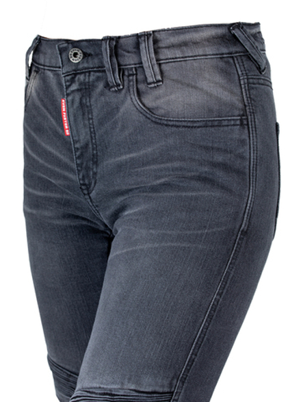 Мотоджинсы Starks SNAKE LADY EVO , жен., Regular fit, Cordura Denim стрейч, Чёрный,Enzim wash (31)