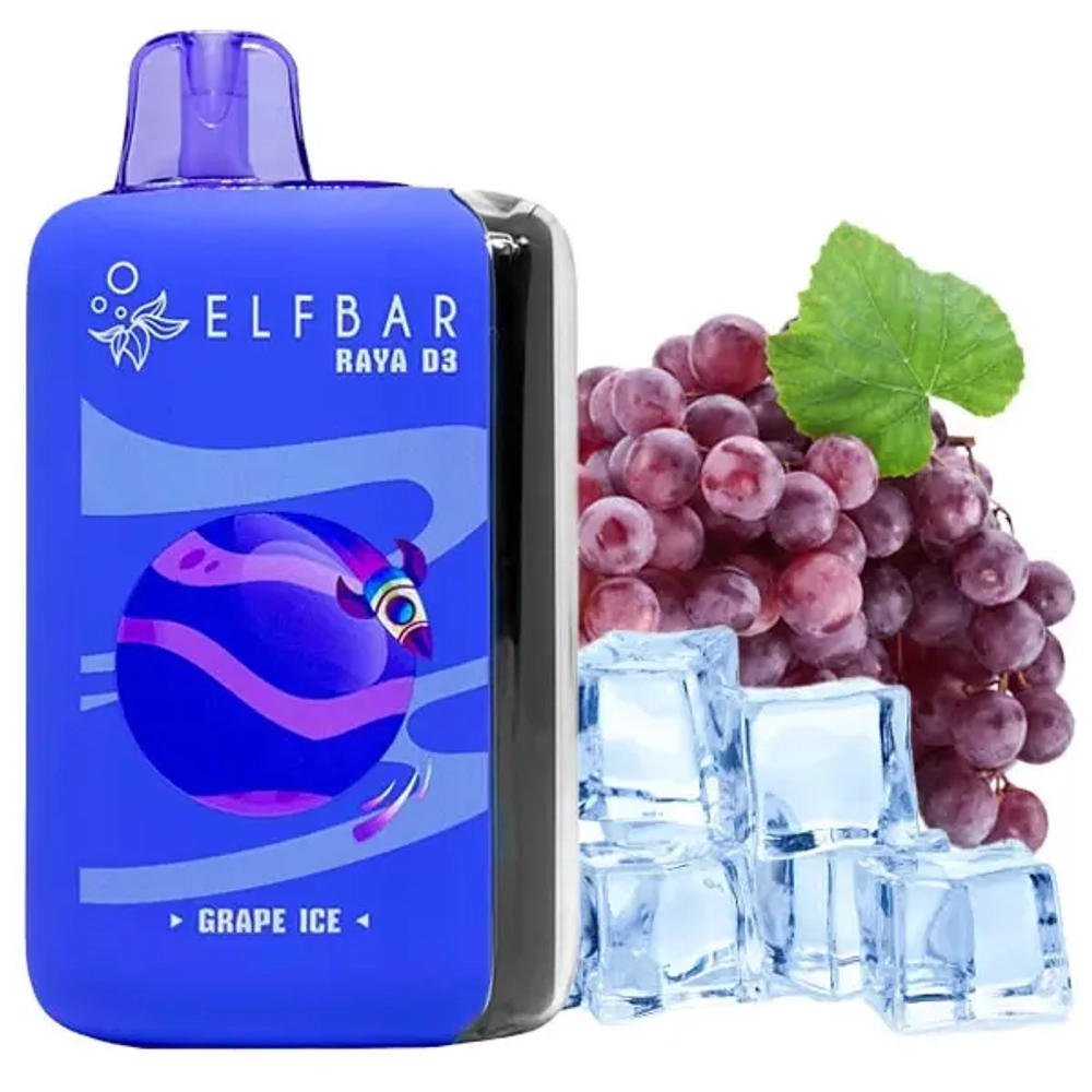 ELF BAR RAYA D3 25000 - Grape Ice (5% nic)