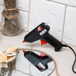 Термопистолет клеевой СИЛА SGG20-01 20Вт под стержень 7 мм в комплекте 7мм х 10cм 2 шт | Сила