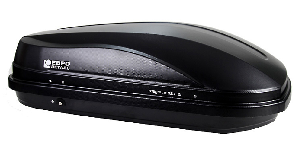 Автомобильный бокс Евродеталь Магнум 350 (черный карбон) 140х90х42 см быстросъем