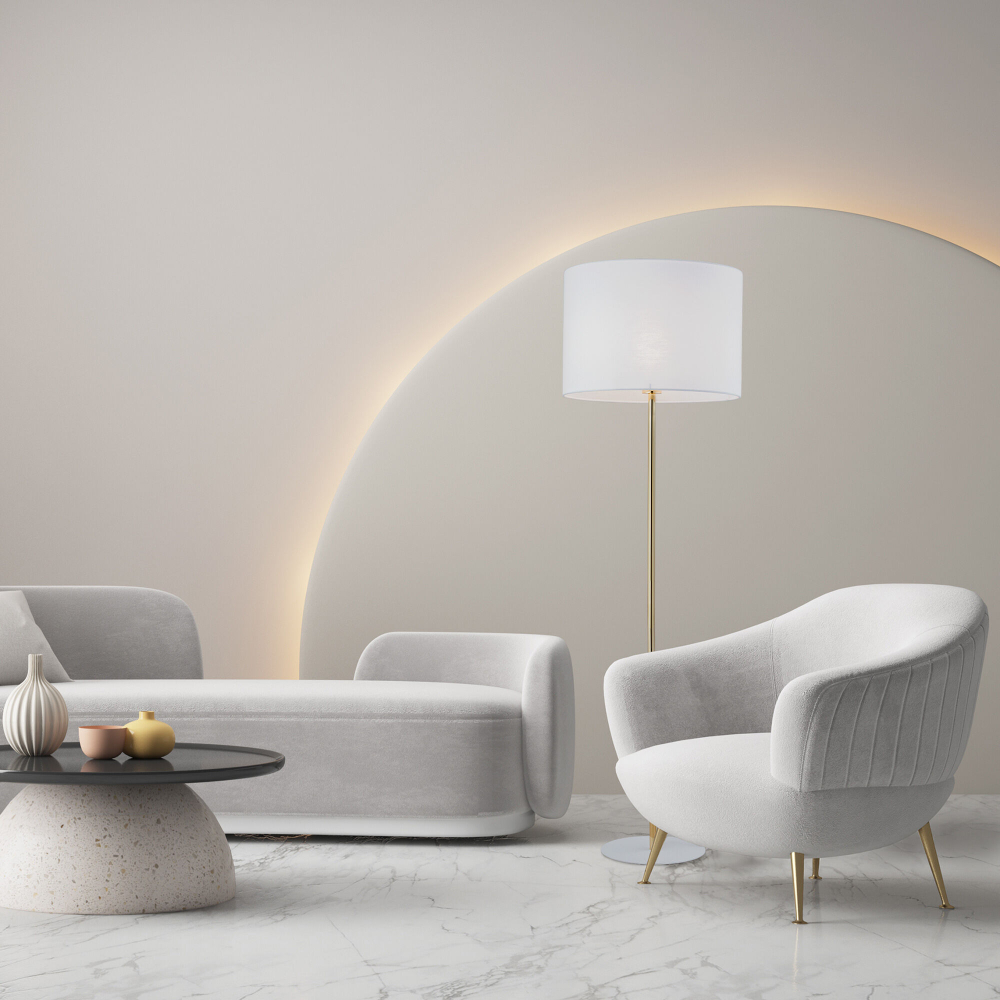 Напольный светильник с тканевым абажуром 16033 Umberto