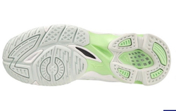 MIZUNO, WAVE VOLTAGE, INDOOR, White/Glacial Ridge/Patina Green, WOMEN, US 6,5 /EUR 36,5 /UK 4 /СМ 23