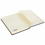 Блокнот в клетку с резинкой А5 (148x218 мм), 80 л., под кожу черный BRAUBERG "Office", 111027