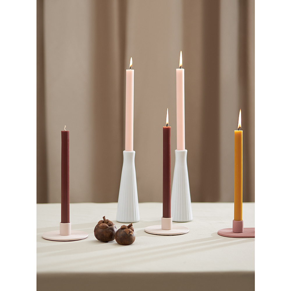 Набор из двух свечей коричневого цвета из коллекции edge, 24,5 см