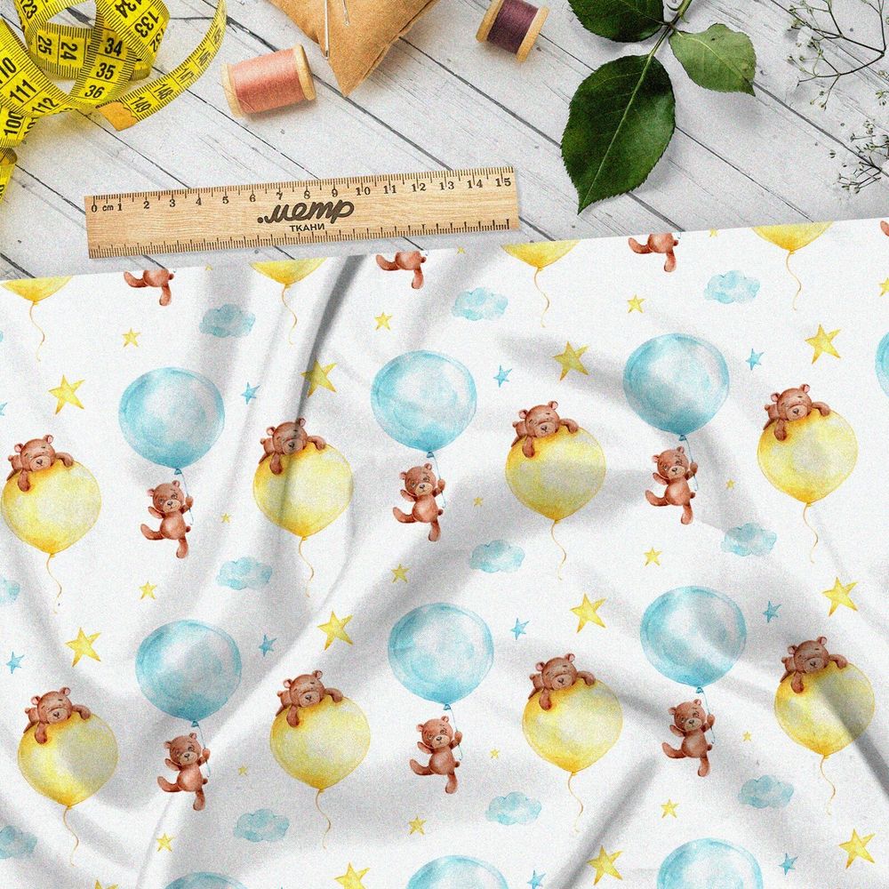 Ткань ниагара мишки на воздушных шарах