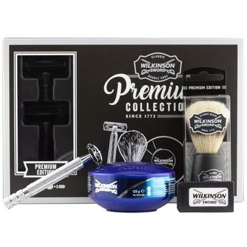 Подарочный набор WILKINSON SWORD Premium collection Бритва + мыло + лезвия + помазок