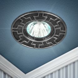 ST5 CH/BK Светильник ЭРА штампованный MR16,12V/220V, 50W черный/хром