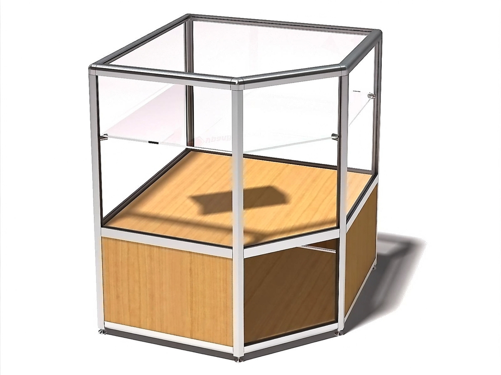 Прилавок демонстрационный угловой аквариум ПДА-01/07уа