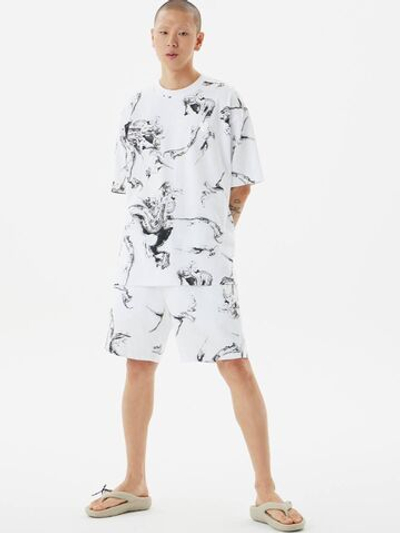 Шорты с принтом "мрамор"