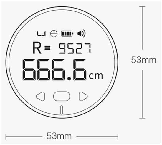 Рулетка-линейка электронная Xiaomi Duka Small Q Ruler 9.99 м