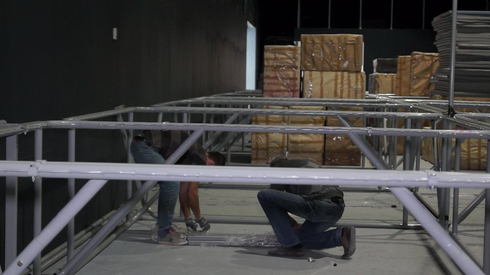 Легкая сборка батутной арены без сварки, без высокой строительной квалификации