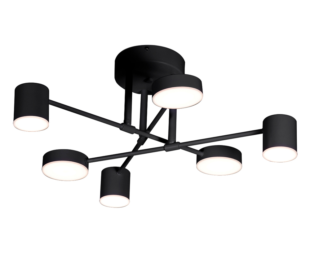 07649-6D,19(4000K) Люстра димм.Мекли черный