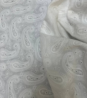 Ткань Шитье "Белый" 150 см 100 г/м² хлопок 100%