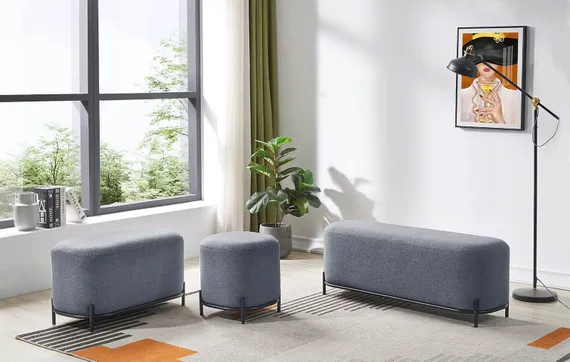 Пуф Midnight 40 см темно-серый