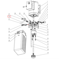 Уплотнительное кольцо регулировочного клапана T4, T4H, T4B, V2-4L, V2-4LH, V2-4LB