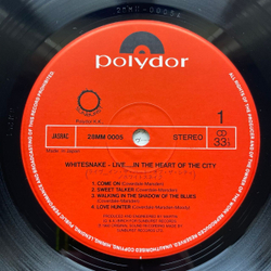 Винтажная виниловая пластинка LP Whitesnake Live In The Heart Of The City (Япония 1980) (Оби)
