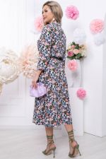 Платье "Городской романс" (блэк/васильки) П5787 LT Collection