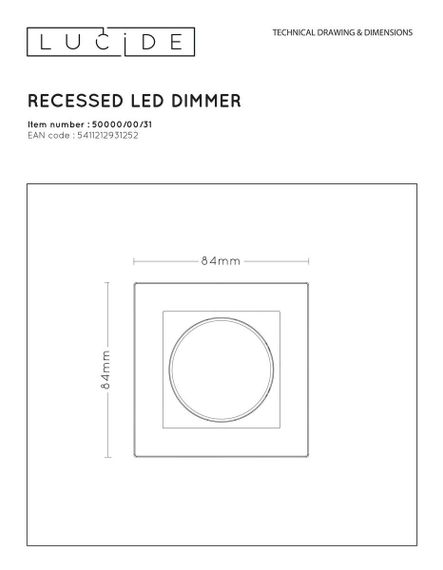 Диммер Lucide 50000/00/31