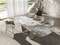 Овальный раздвижной обеденный стол 1154 из керамики в отделке под мрамор