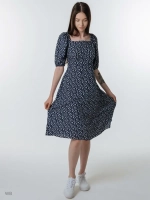 Платье летнее легкое крестьянка в цветочек