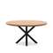 Круглый стол Argo из массива акации на стальных ножках с черной отделкой Ø 150