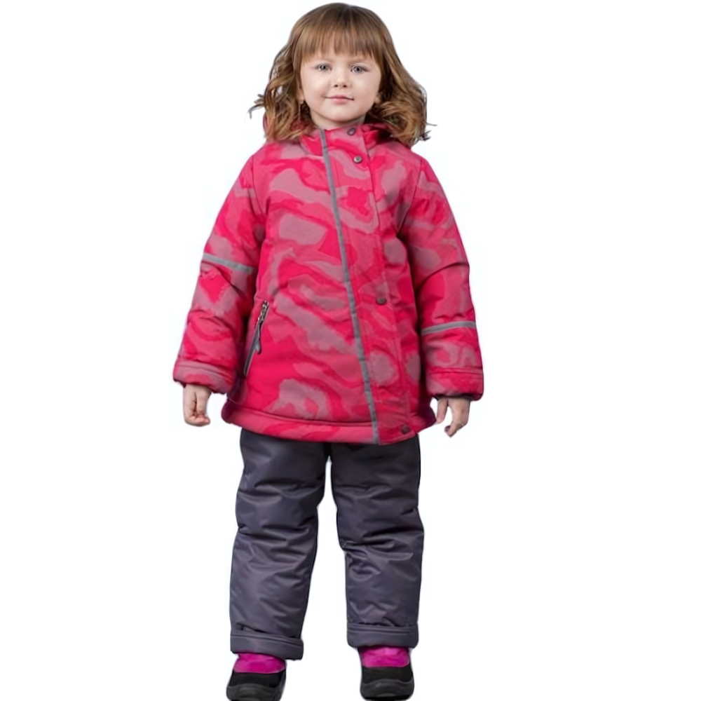 Комплект "Радуга" р-р 98 серый/малина/светоотражающий принт