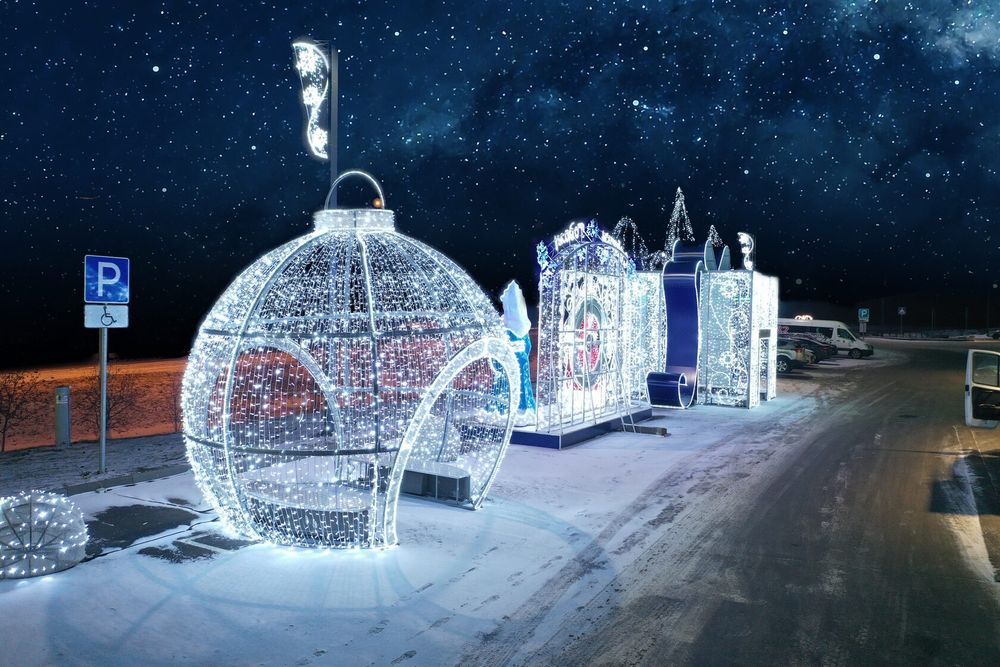 Светодиодный шар "Белая зима"