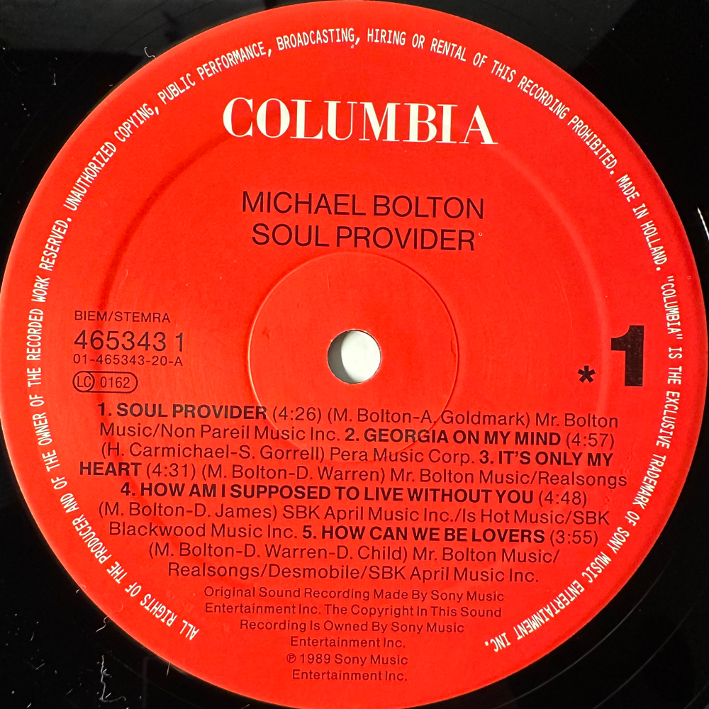 Michael Bolton - Soul Provider (Голландия 1989г.)