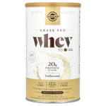 Solgar, Grass Fed, протеиновый порошок Whey To Go®, без добавок, 377 г (13,2 унции)