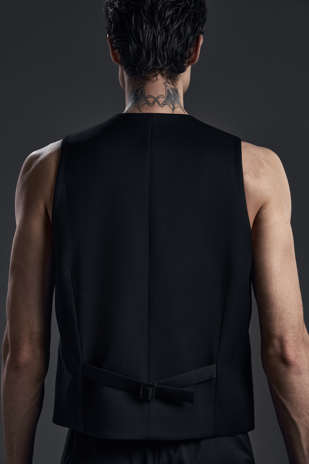 Жилет мужской оверсайз, черный