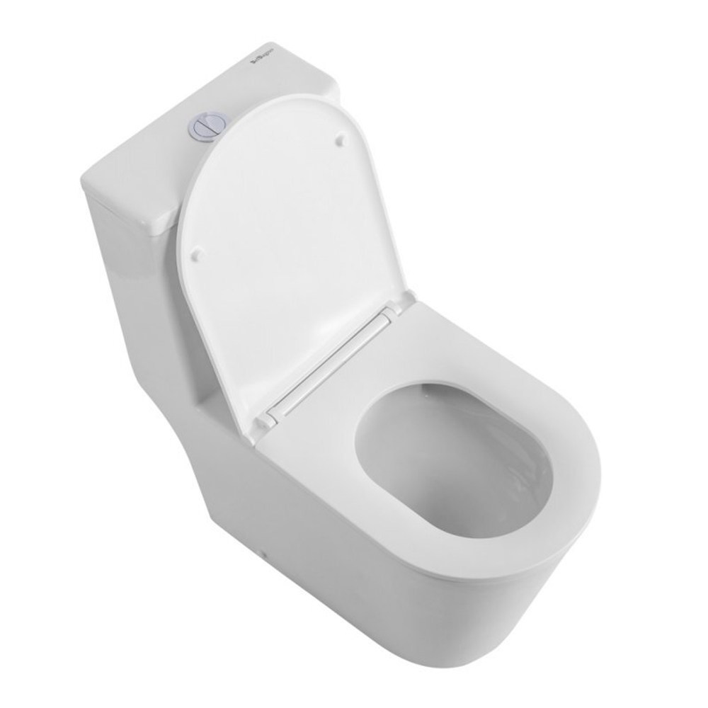 Унитаз-моноблок безободковый BelBagno Tre BB673CP-MN-TOR/SC с крышкой-сиденьем микролифт, белый