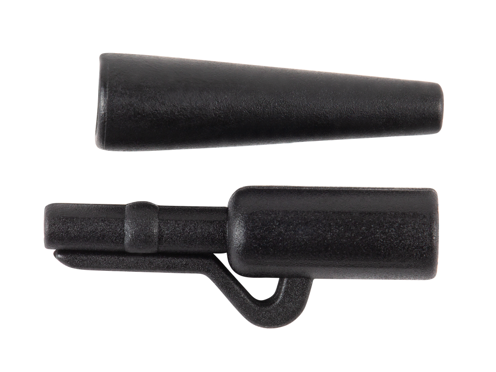 Безопасная клипса с фиксатором+конус "Volzhanka Lead Clips with Pin Tail Rubber" (8