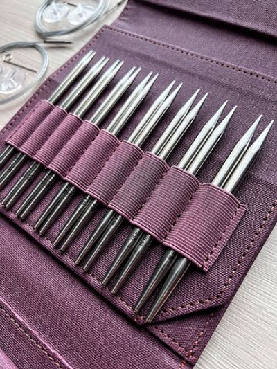 Набор съемных укороченных спиц 9см/5пар Flight Mini Maroon Lykke