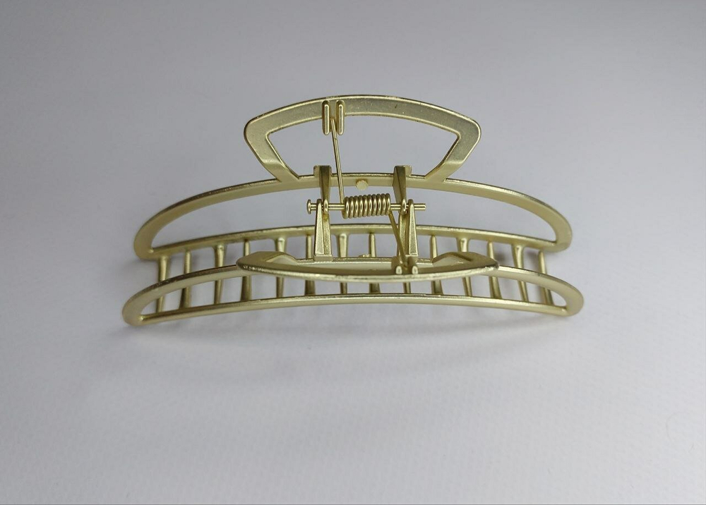 Заколка-краб для волос. Заколка  Классическая для все типов вопрос. Усиленная. Классик. Цвет золото