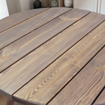 Стол круглый Осло, деревянный из массива сосны, венге