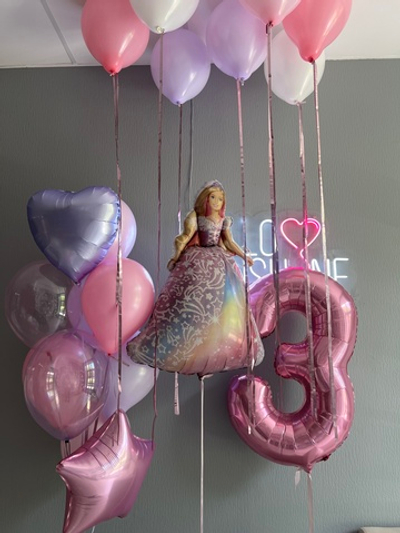 Набор шаров розовый Барби