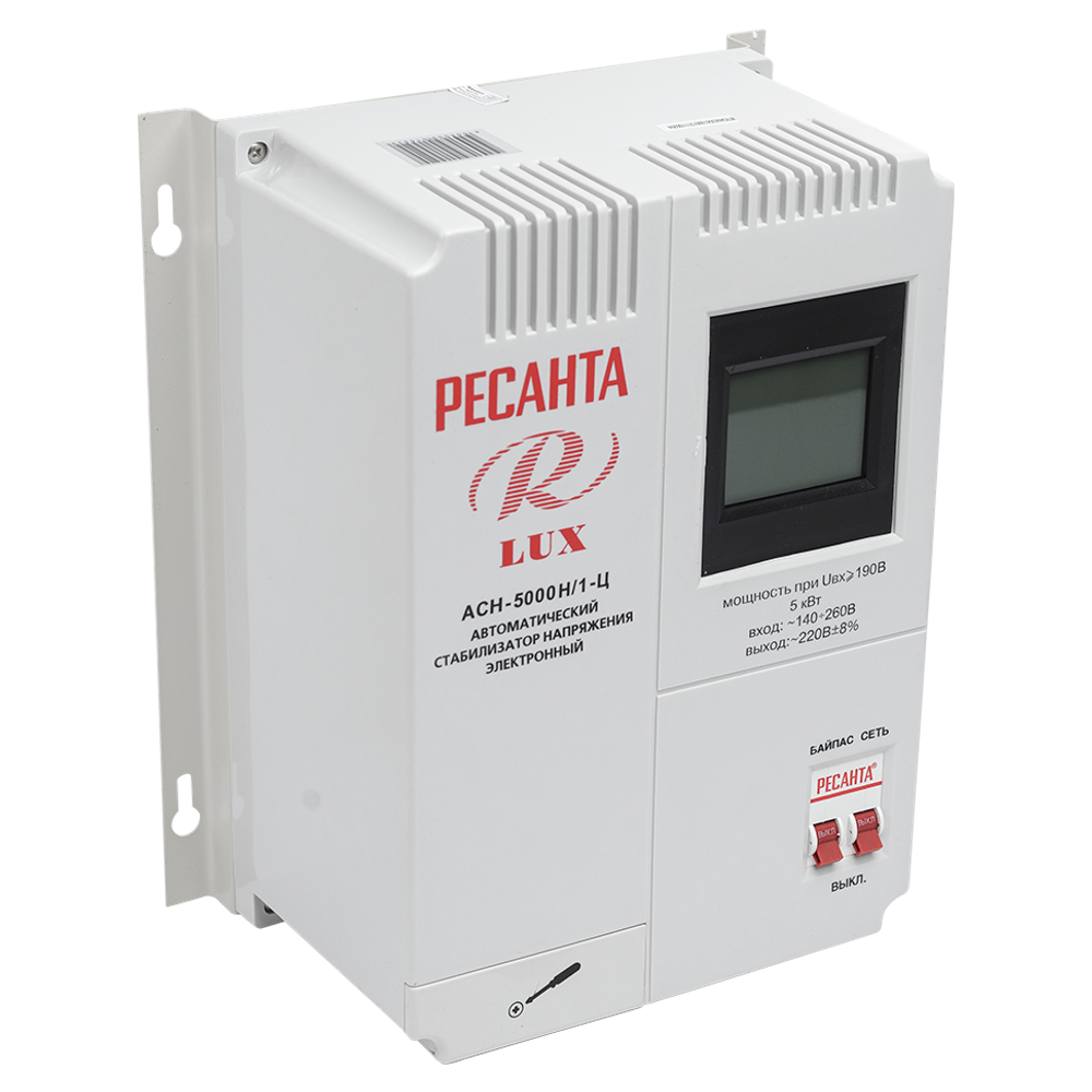 Стабилизатор напряжения серии LUX Ресанта АСН-5000Н/1-Ц