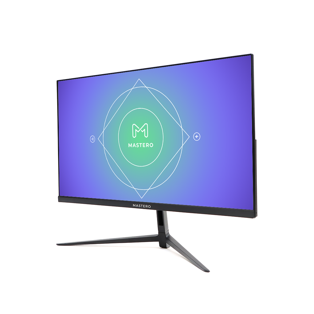 Монитор Mastero 21.5'' P2222H, FHD, IPS, 75Гц, чёрный, 8-bit, 4мс, 4000:1, 250 Кд/м2, VESA:75x75, VGA, HDMI
