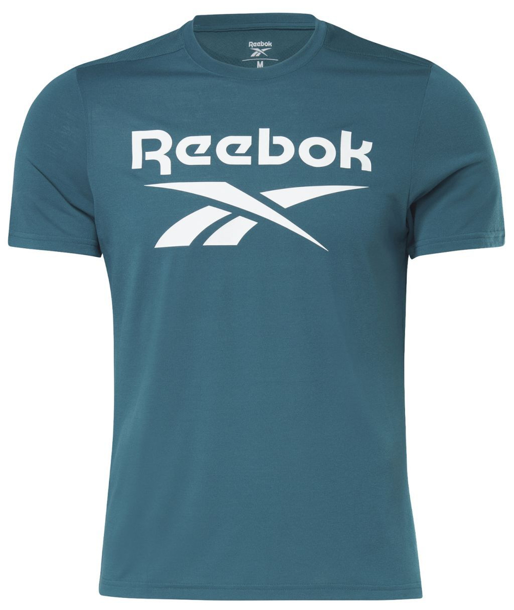 Мужская теннисная футболка Reebok Workout Supremium SS Graphic - зеленый