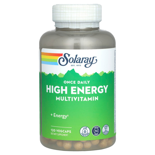 Solaray, Once Daily High Energy, Multi-Vita-Min, без железа, 120 капсул